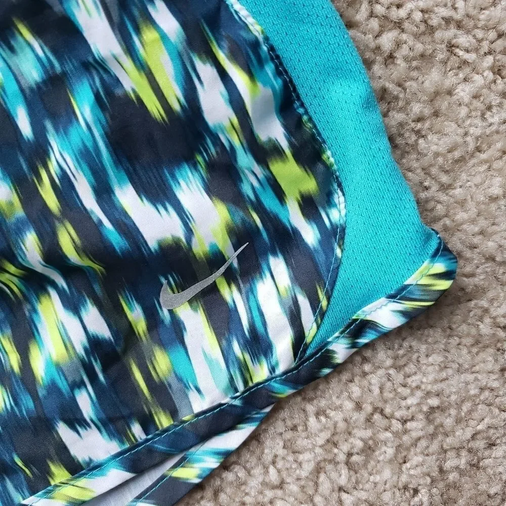 NIKE Tempo Blue Turquoise Running Shorts with Underwear Size Small
